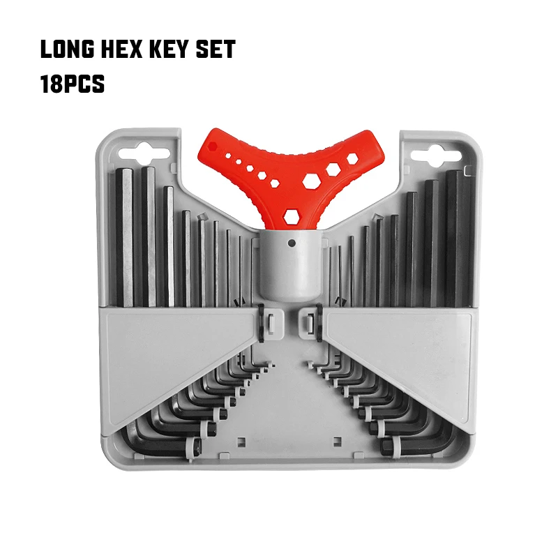 18 шт. Заводская поставка Индивидуальный Ручной инструмент Высокая прочность CRV метрический Императорский шестигранный ключ набор ключей