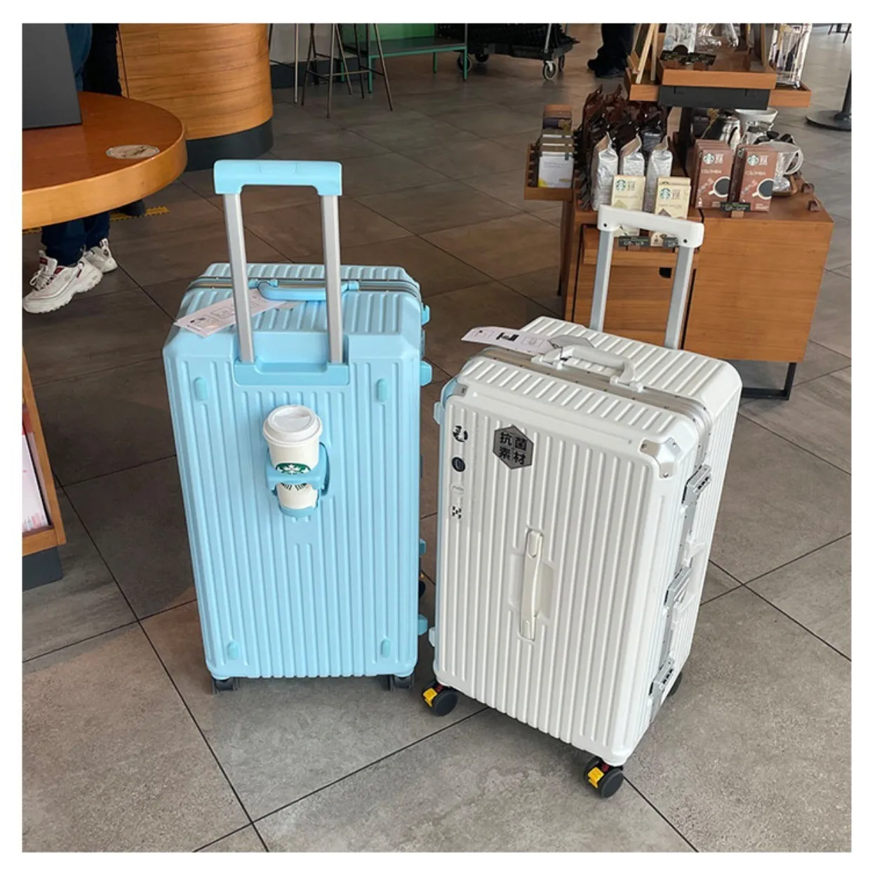 Abs Pc Smart Travelling Hand Bags Carry On Travel Cabin Luggage Suitcase Set Trolly Sets Custom