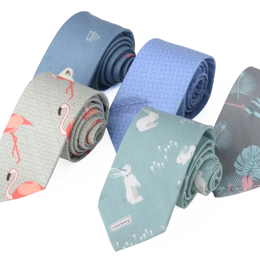 Хлопковые галстуки с цветочным принтом набор цветочных галстуков Классический Цветочный галстук фламинго кроликом мужские Цветочные
