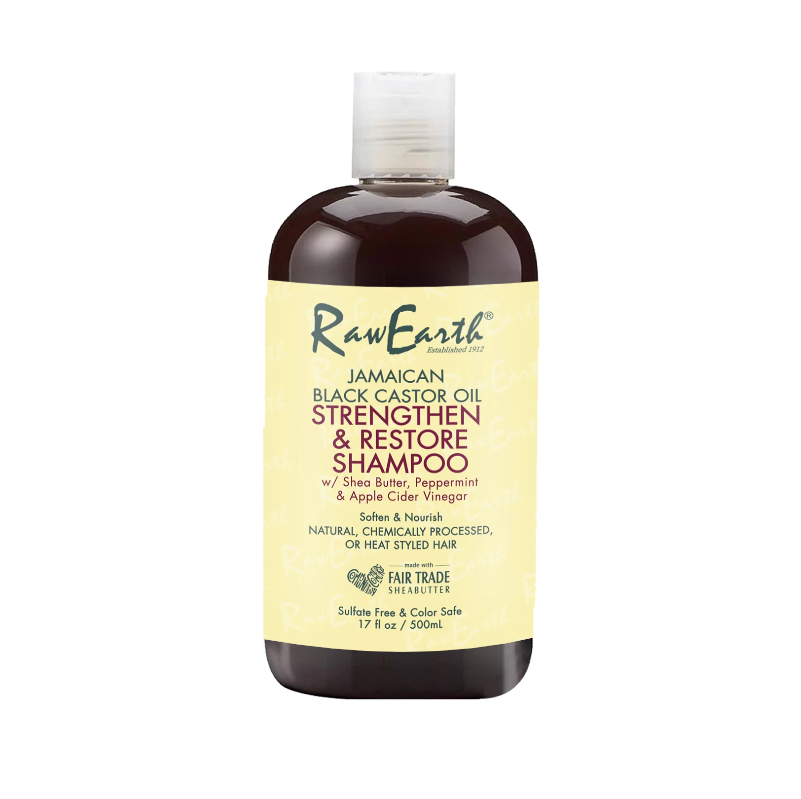 
Raw Earth Organic Jamaican Black Castor Oil Strengthen and Restore Promote Hair Growth Balance pH Level Shampoo 