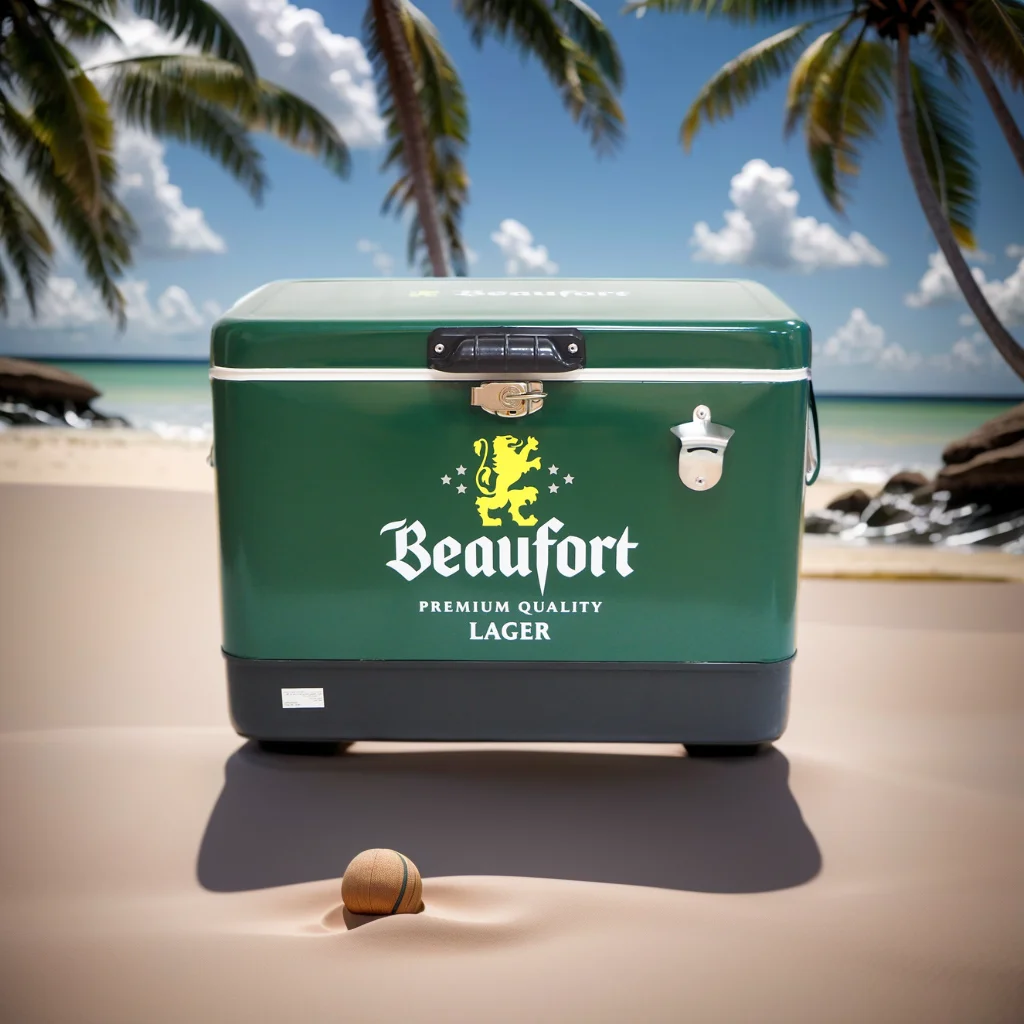 54QT Metal Cooler Box Retro camping ice cooler holiday box