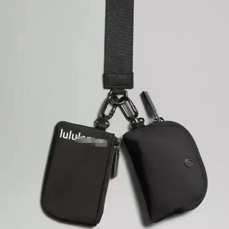 Lulu роскошный модный двойной бумажник на запястье сумка для монет лимон мешочек брелок ключей браслет держатель карт