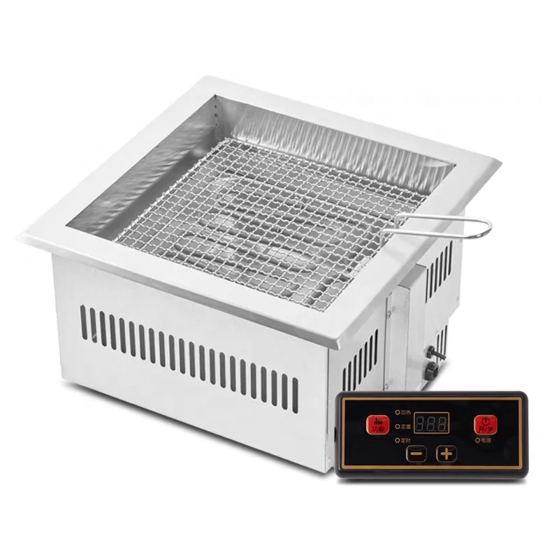Commercial built in smokeless infrared cooker korean bbq grill 2500W electrical bbq grill barbecue restaurant griller