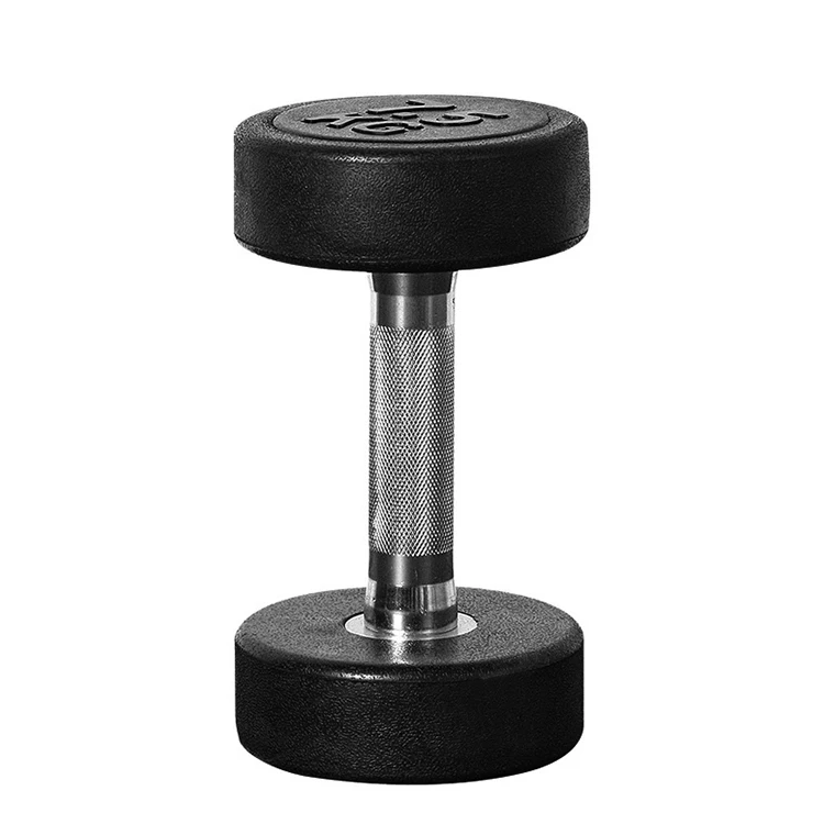 Cheap dumbbell sales gym equipment dumbbell set round head rubber dumbbell weights