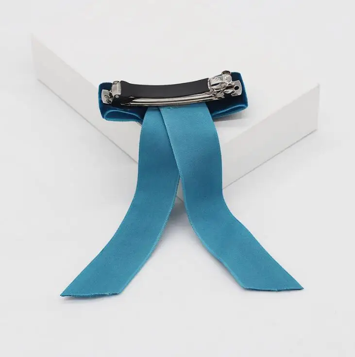 Wholesale Fashion Girls Large Velvet Hair Bows Crystal Pearl Embellished Barrette Clips Luxury Hair Clip Ins for Women