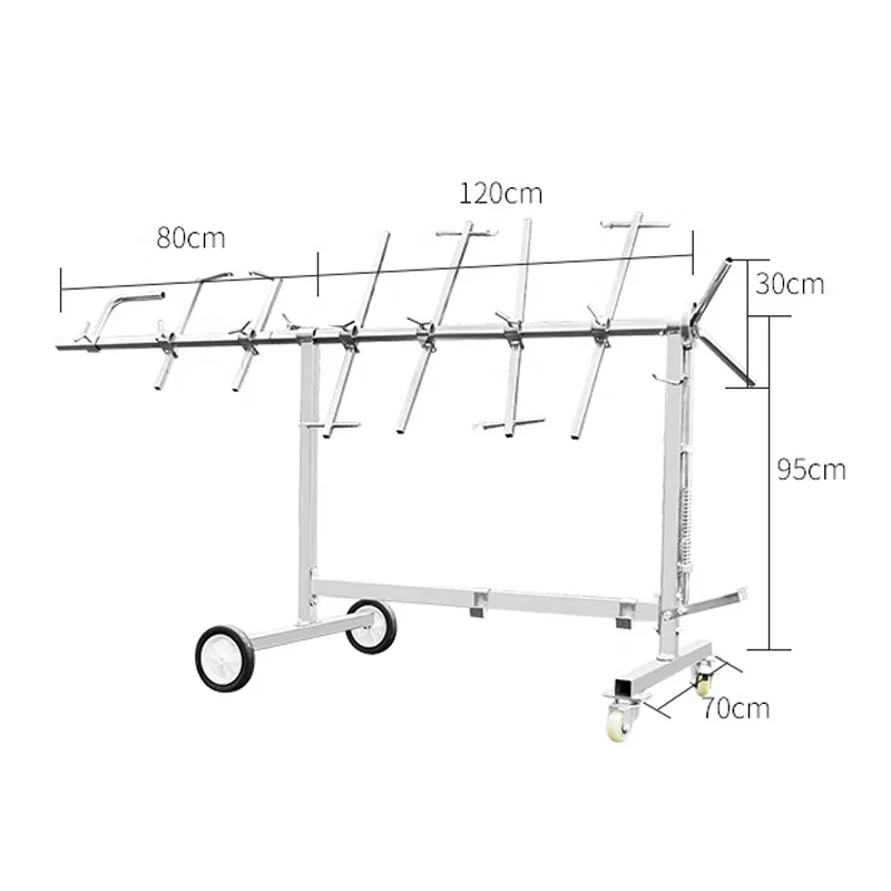 Multifunctional rotating sheet metal repair tool for automobile painting bracket and door suspension display rack