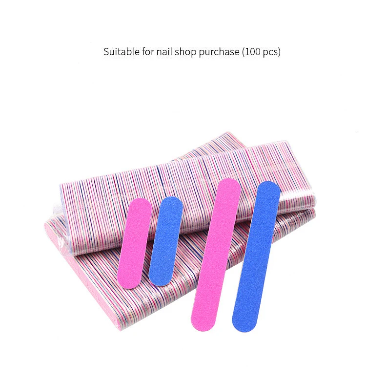 Professional Double Sided Manicure Tools Colorful Disposable Wood Mini Nail File