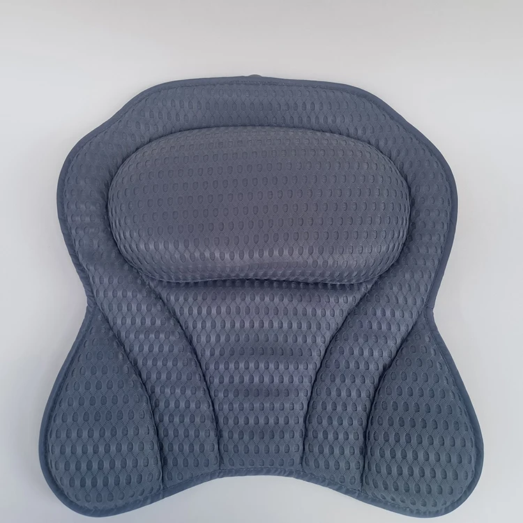 Comfortable Bath Cushion for Relaxation 4D Air Mesh Technology Hot Tub Bath Pillow with Strong Suction Cups Bath Accessories