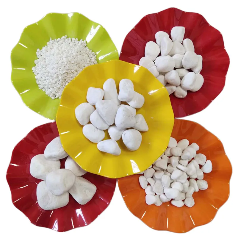 Wholesale decorative rocks color granite swimming pool pebbles for art white grey decorative cobble