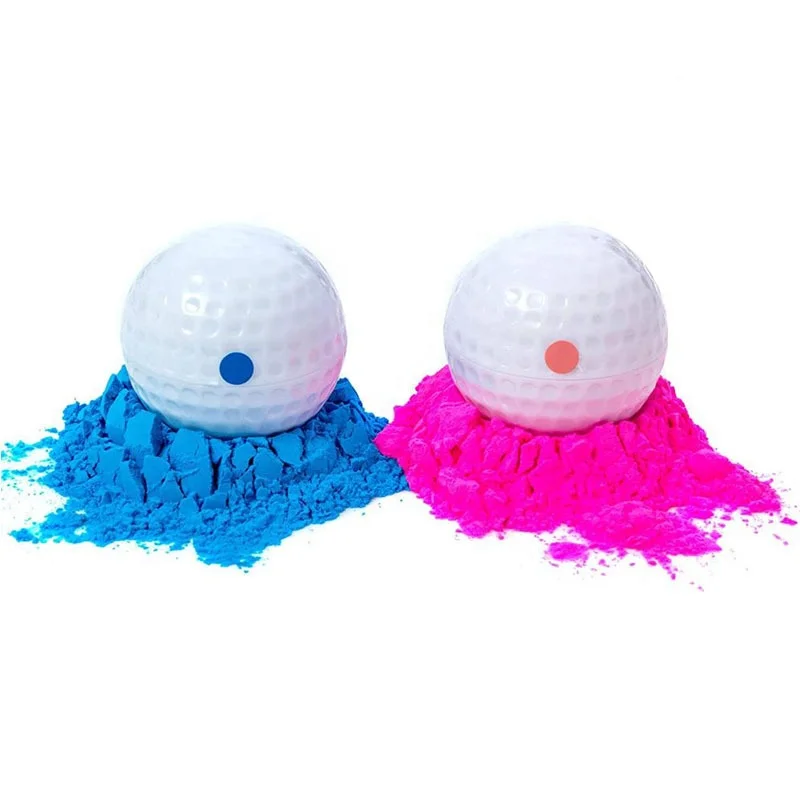 Exploding Pink Blue Powder Gender Reveal Golf Balls For Baby Announcement Party Supplies