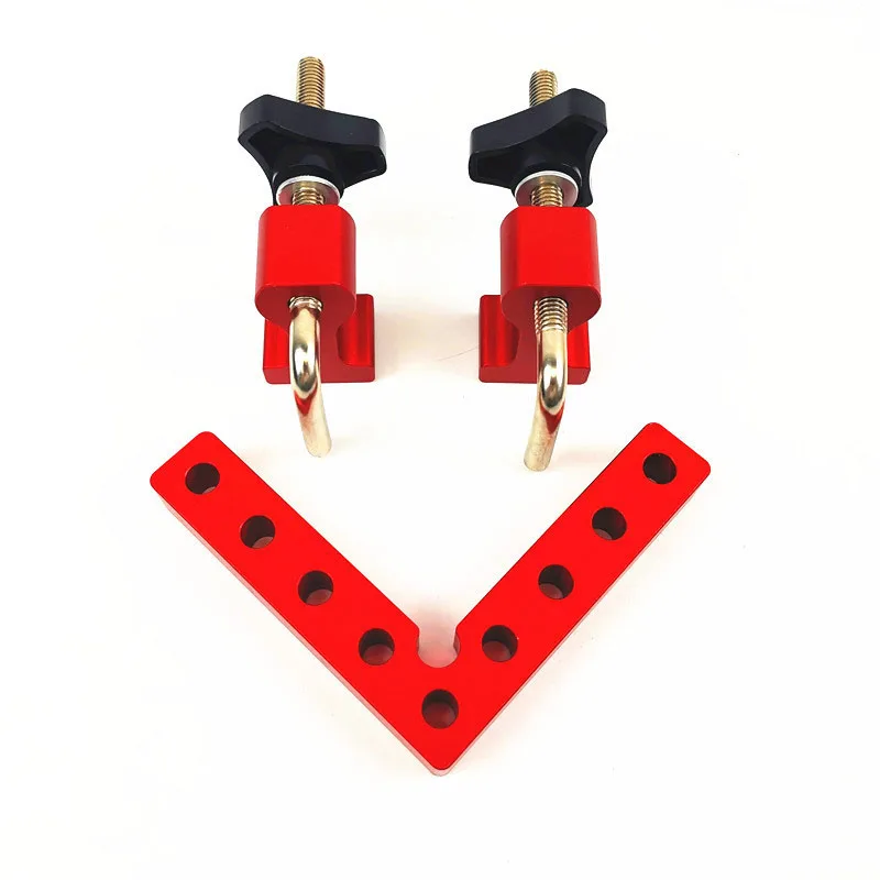 1 Set 90 Degree Premium Aluminum Alloy Metal Corner Clamps For Woodworking Positioning Fixed Right Angle Clamp Hand Tool