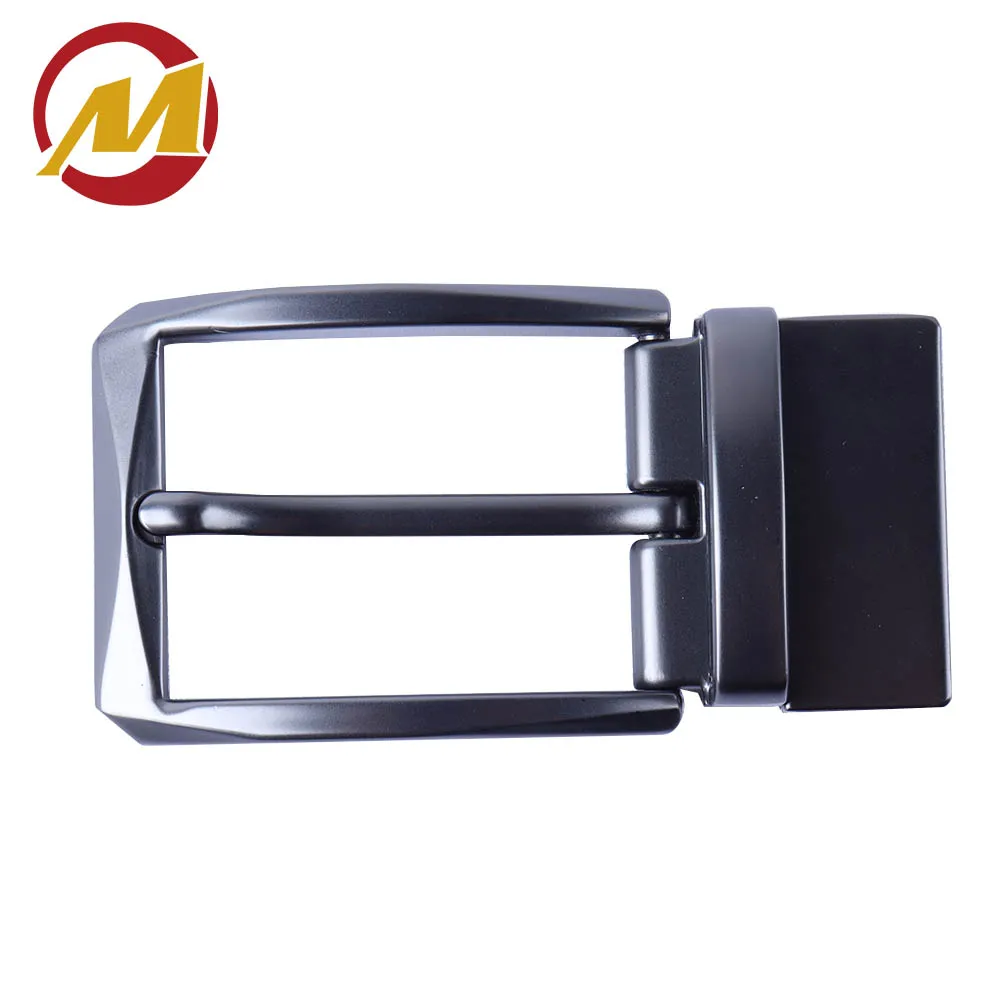 Hot sale high quality custom zinc alloy metal shiny gunmetal 20mm mini reversible ladies belt buckle