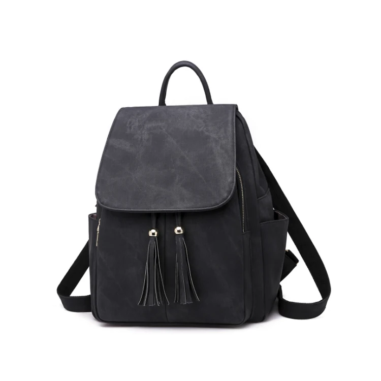 customize cheaper   PU  Girls women school Backpack Female Multifunction Waterproof Backpacks