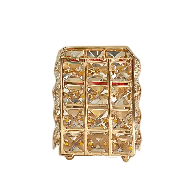 Crystal pen holder Cosmetic container stowable decorative box