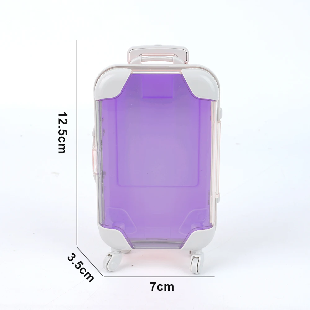 Storage Boxes False Mink Eyelashes Custom Logo Packing Miniature Candy Plastic Empty Mini Suitcase Package