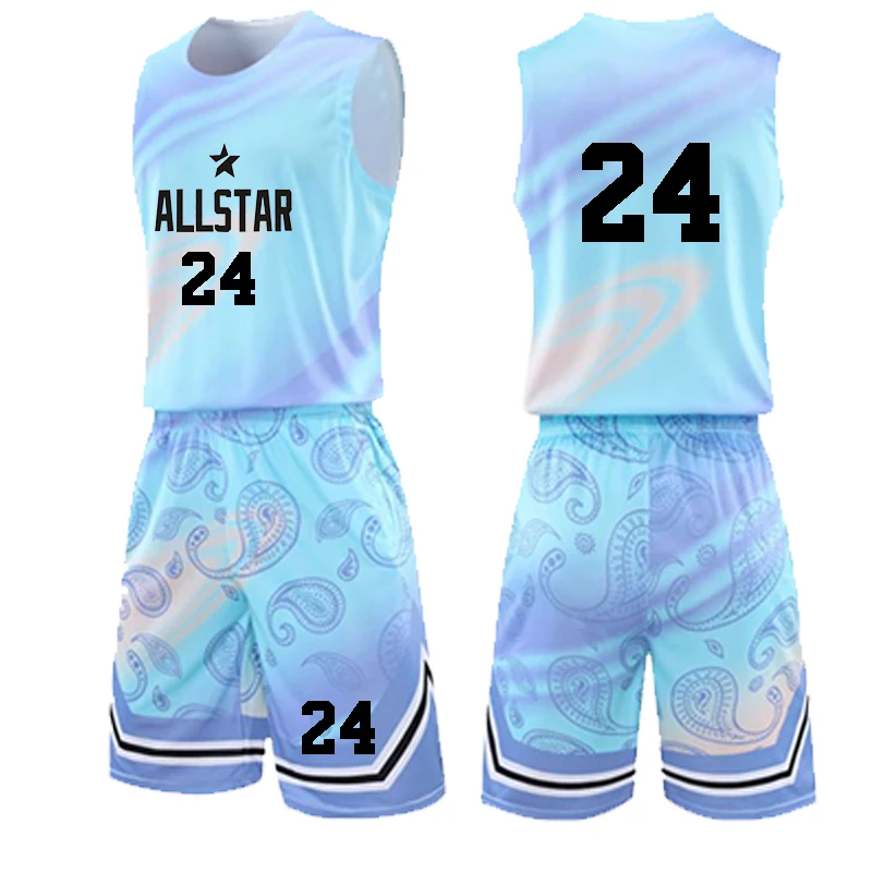 
Wholesale new blank team basketball jerseys for printing design your own basketball uniform 