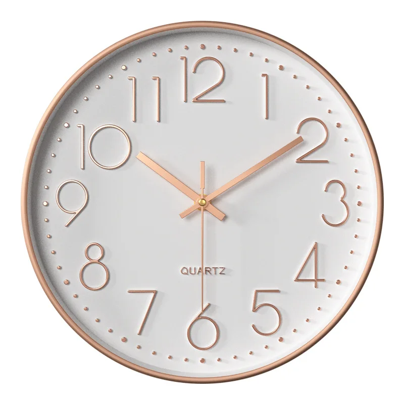 Living room quiet simple fashion clock wall hanging household three-dimensional digital wall clock