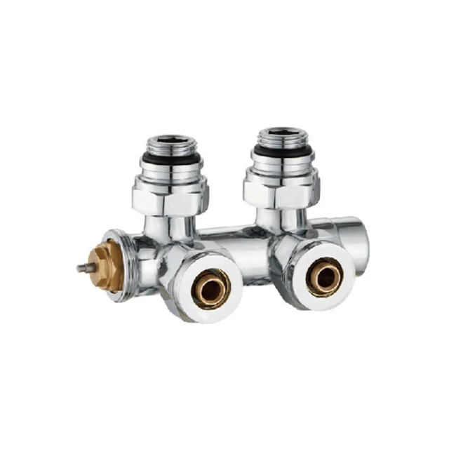 TRV Brass Chrome Thermostatic Radiator H Valve for Heating Radiator PEX Pipe BJ13001-J