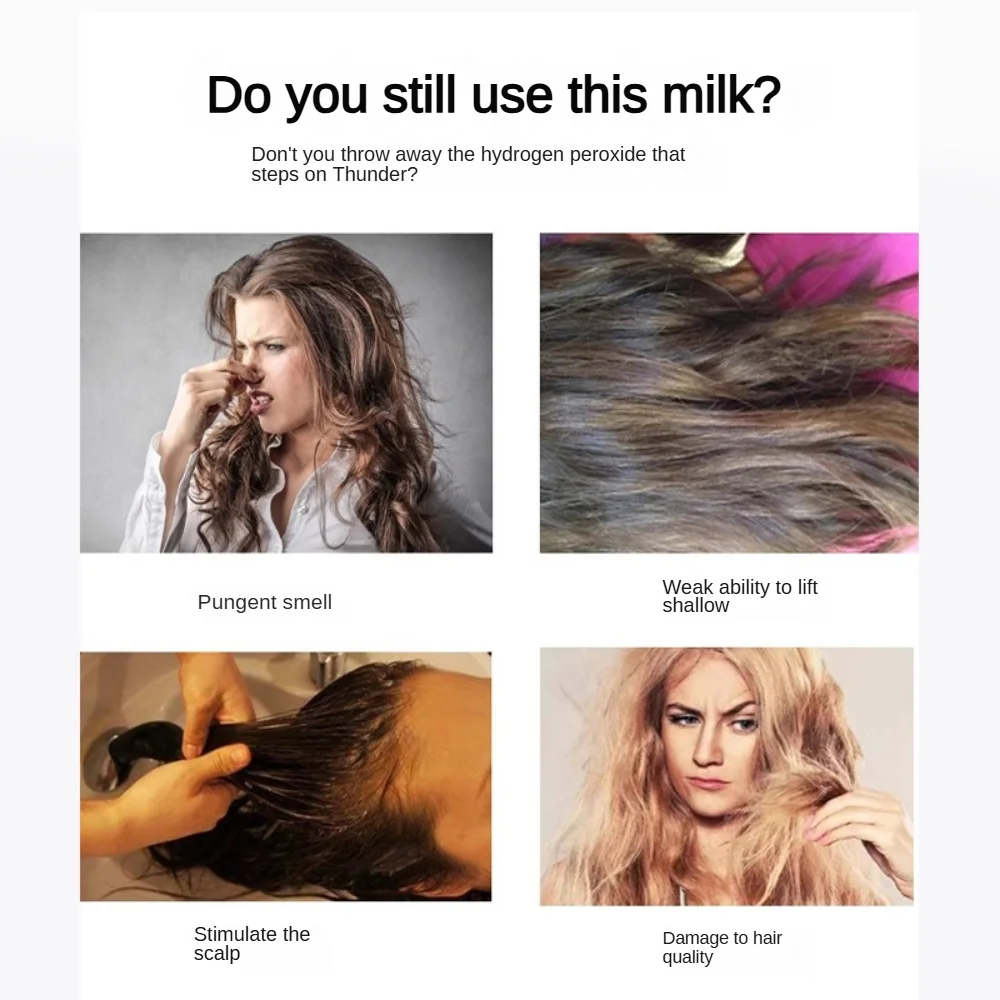 Manufacturers direct sales of professional hair dye direct oxidant peroxide cream dioxy milk Dye your hair and feed your breasts