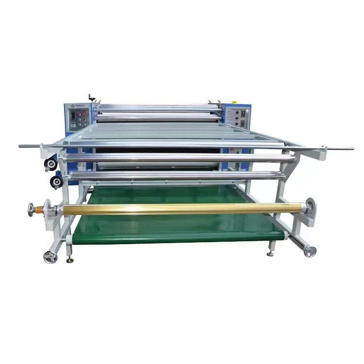 3d embossing textile calender heating roll transfer heat press roller sublimation heat transfer machine 120cm width for fabric