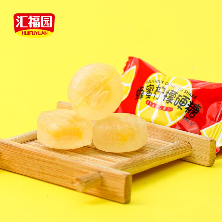 Flat packing OEM brand jam filled lemon flavor sour hard candy