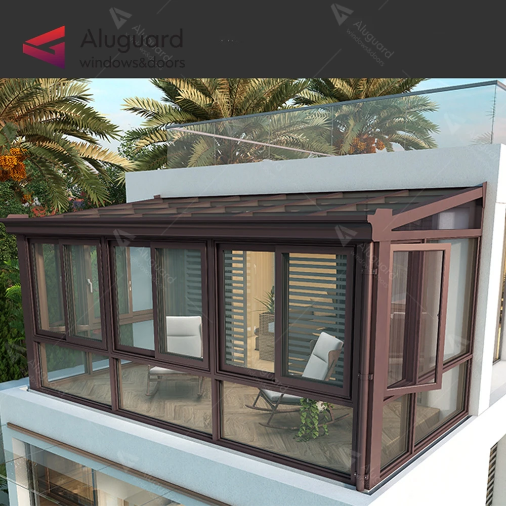 Professional  Glass Sunroom With Retractable Roof For Sale Victorian Sunroom