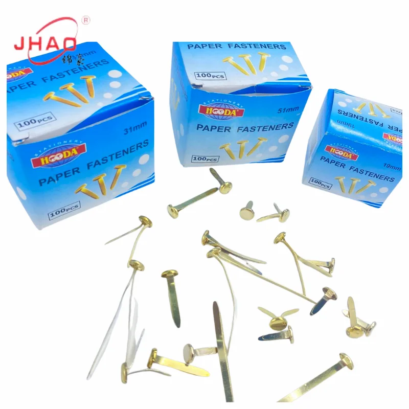 12MM Crafting School Project Brass Fasteners Brass Brads Round Fasteners Mini Metal Brads