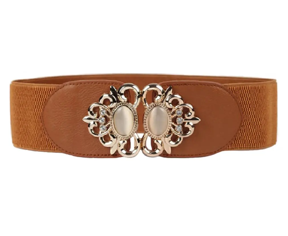 Womens Vintage Wide Elastic Stretch Waist Belt For Dresses Z361