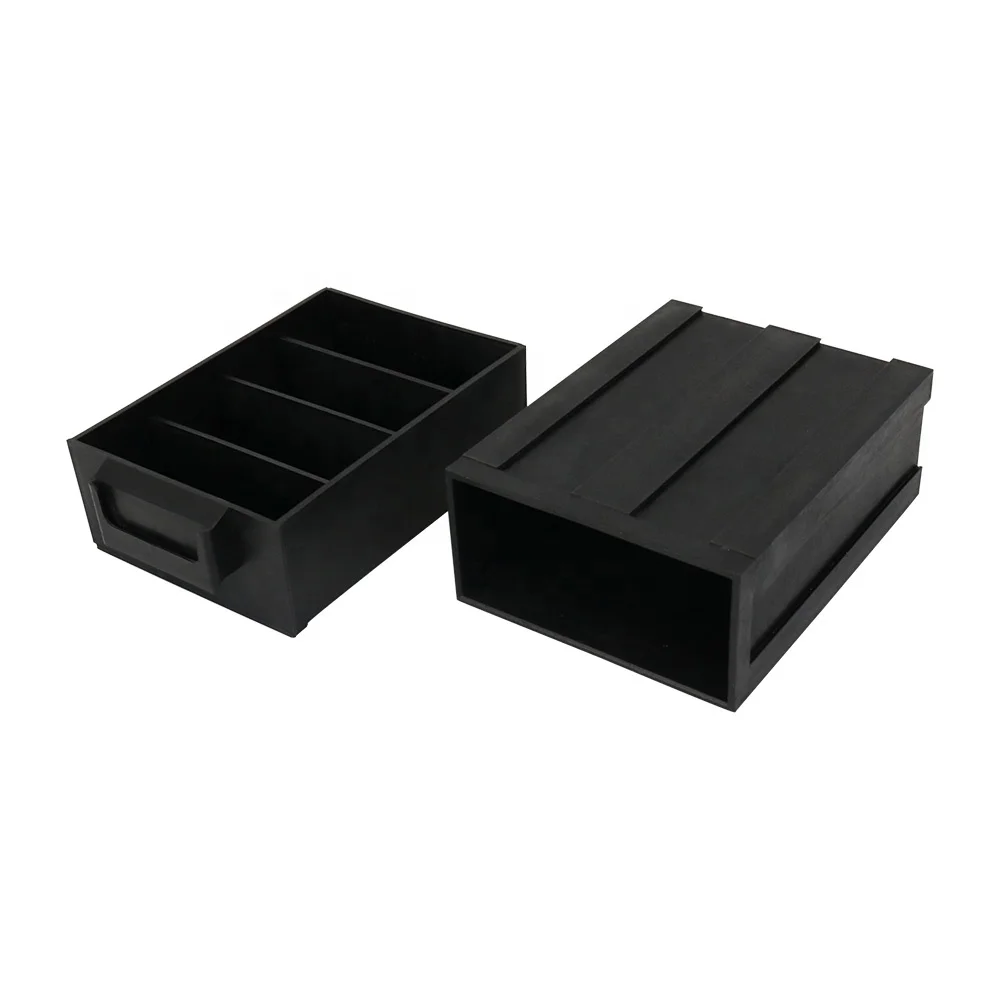 QXR Emebiol Q-DB2 165*120*60mm drawer type black plastic ESD antistatic element box