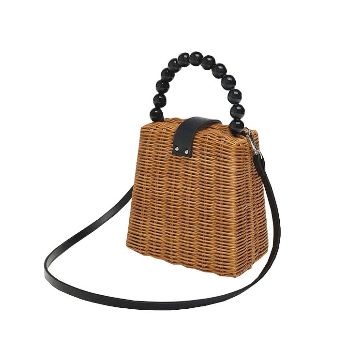Super September Hot Sale Beach  Straw Bag Personalized Rattan Leisure Package Mini Round Lady Straw Bag