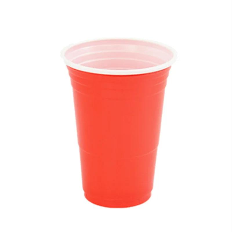 Disposable Red 2oz 9oz 12oz 14oz Plastic Party Cups Customized