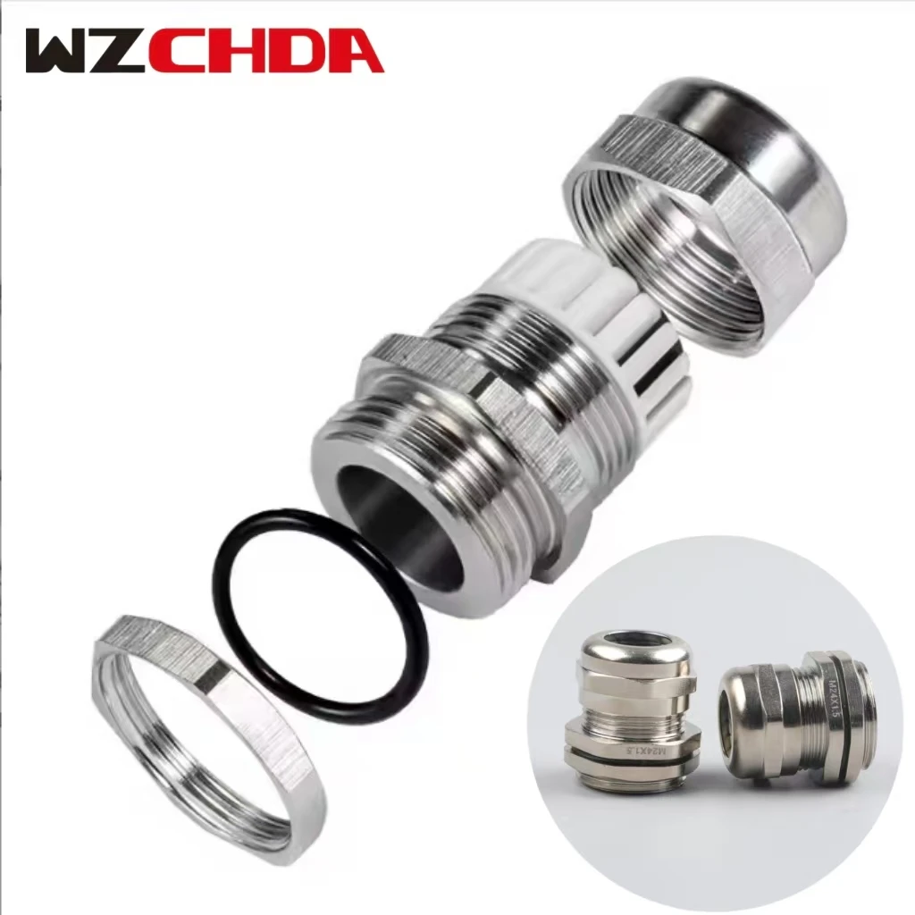 WZCHDA Waterproof IP68 M18 Brass Cable Gland IP68 Protection ISO Certification Waterproof High Quality Cable Range 5~10mm
