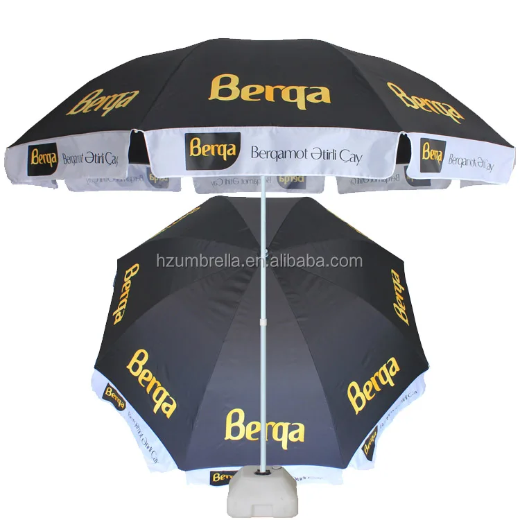 85cmX8panels steel frame with 160g polyester with waterproof promotional beach umbrella
