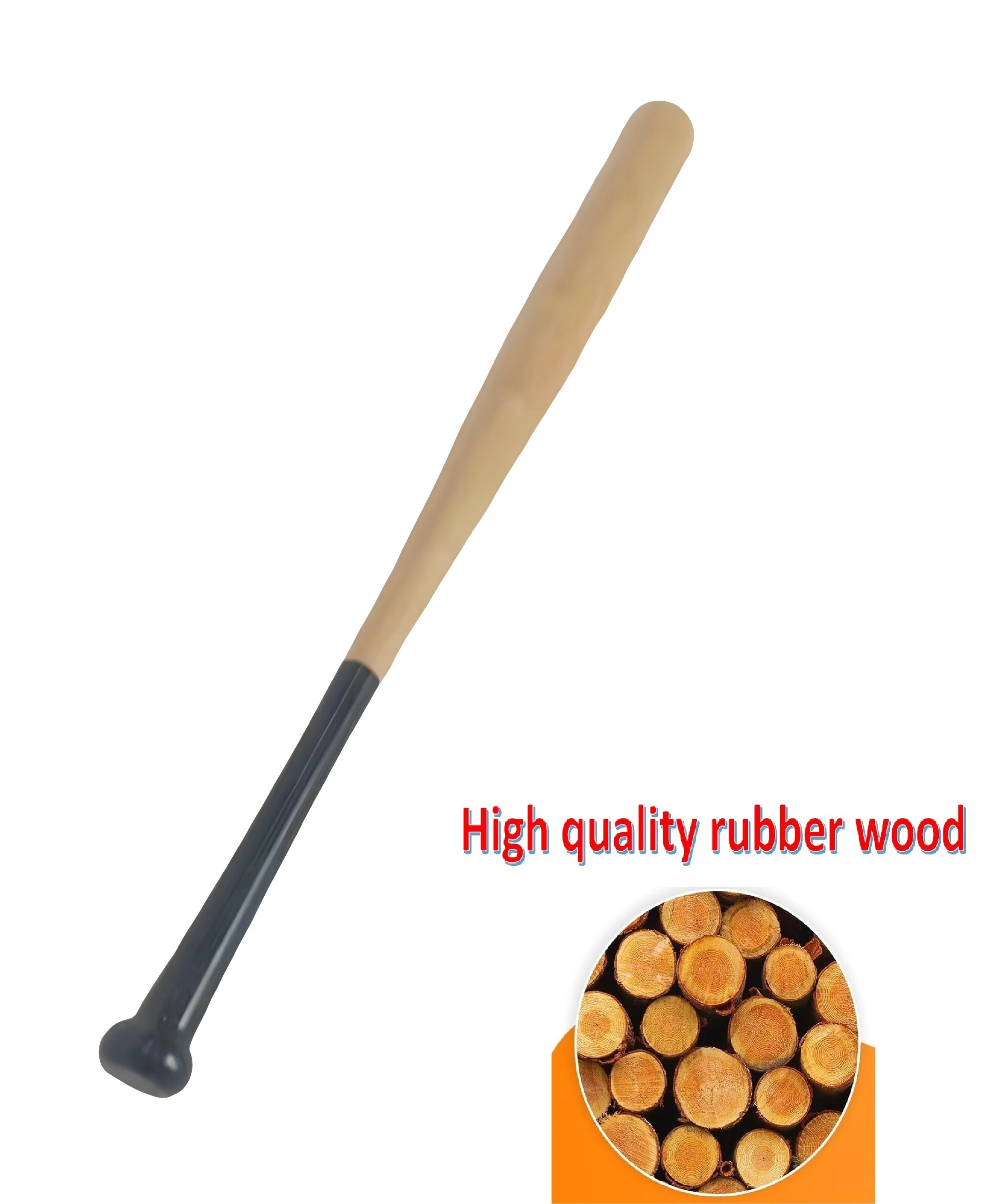 High Quality Baseball Sports Equipment Rubber Wooden Bat for Export