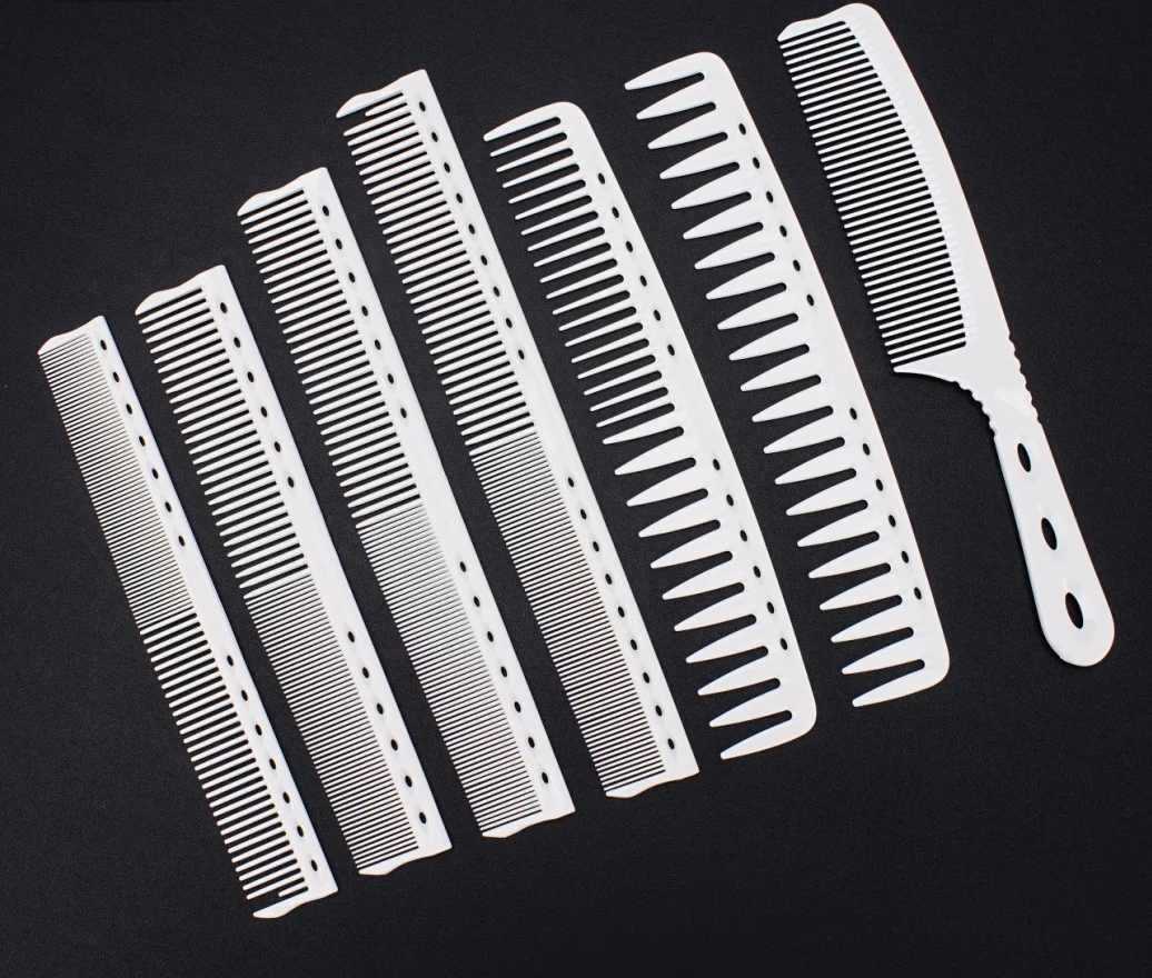 profesional white hair comb set