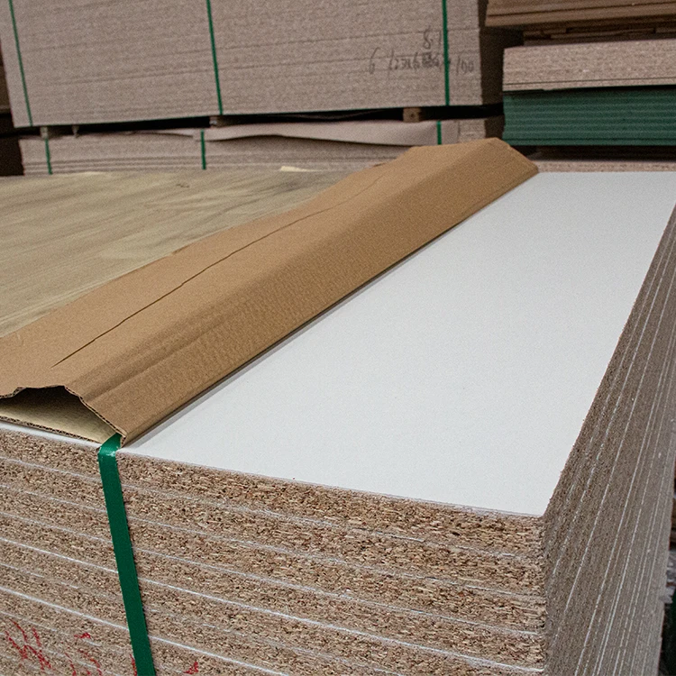 JUANA Wholesale Furniture Grade White Melamine Particle Board High Density Chipboard 18mm Raw Laminated