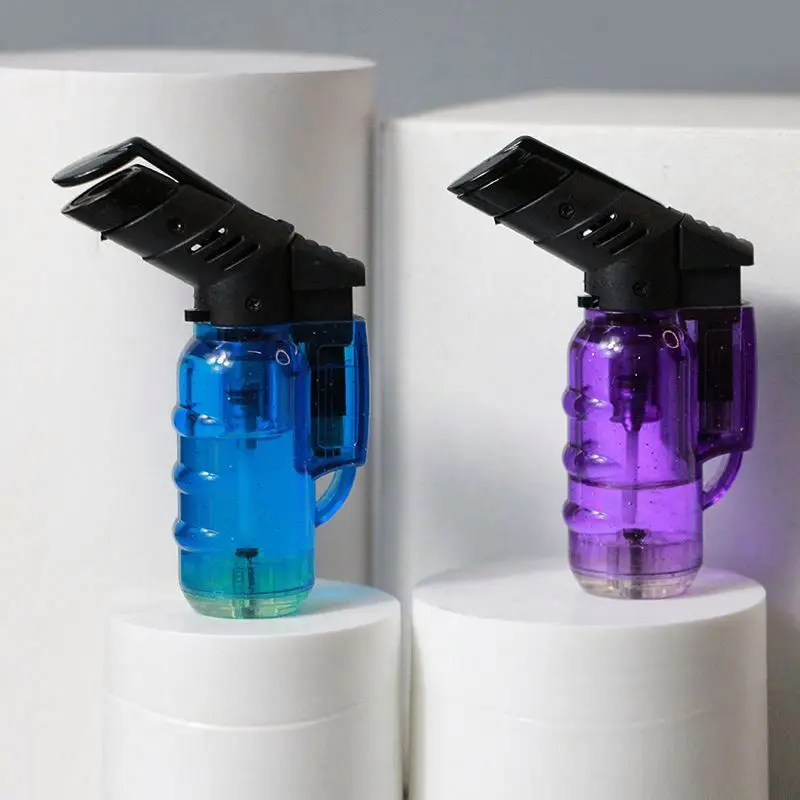 mini wholesale plastic transparent cigarette torch lighter