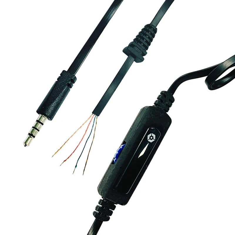 Headphone control cable with volume switch gaming Headset audio line for PC