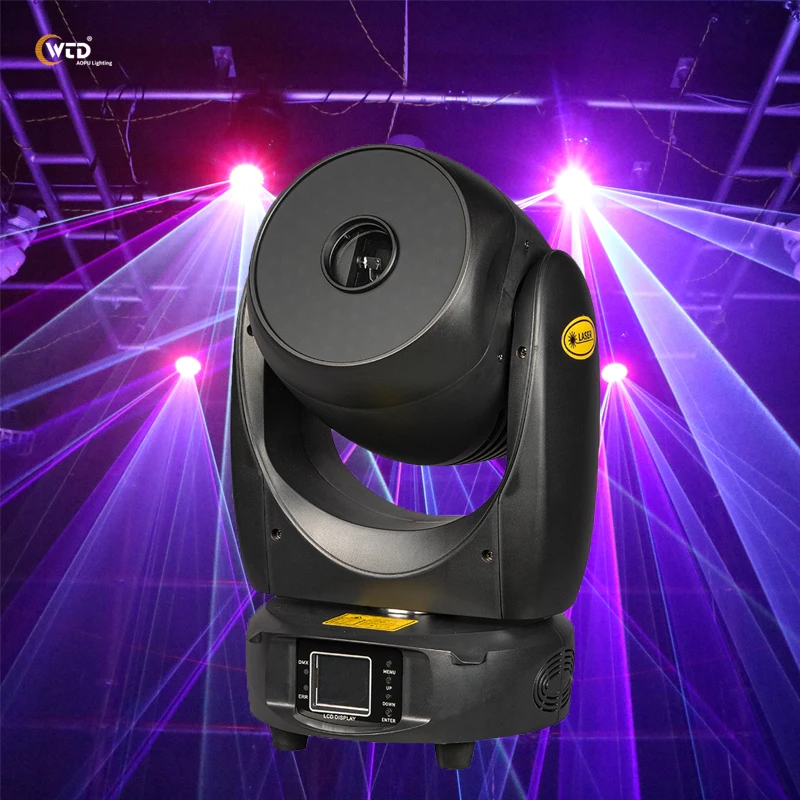 AOPU 3W 5W 6W 7W Full Color RGB Laser Moving Head Light With Aperture Assist Suitable For Bars Nightclubs Music Restaurants
