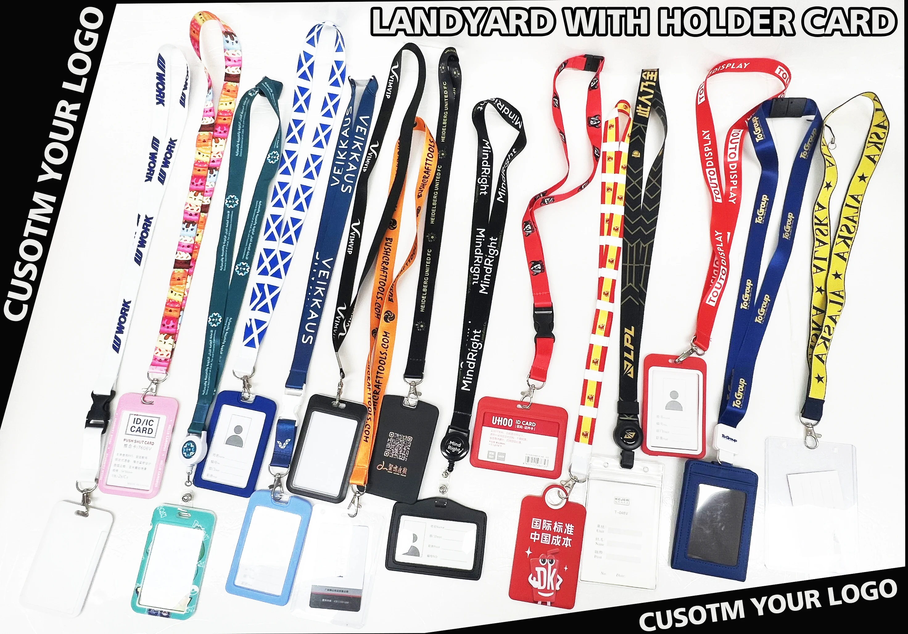 lanyard with id card badge holder