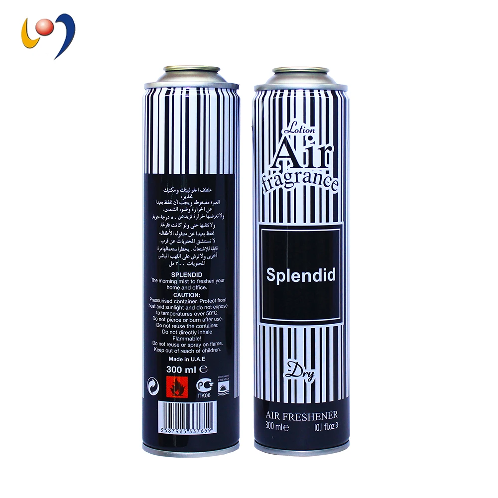 
CMYK Printing Empty Aerosol Spray Can for Refilling Air Freshener with Valves 