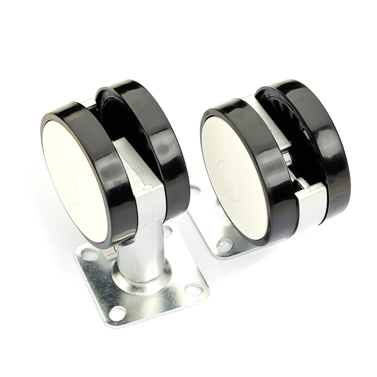 Fusaier plastic wheel cups 60mm Plate with brake furniture castor ball caster wheel for sofa swivel office chair wheels caster