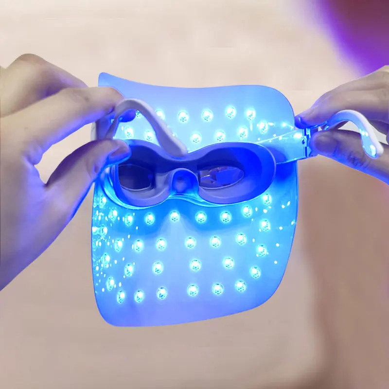 Portable USB Rechargeable Led Facial Masks Professional Beauty Salon Equipment 3 Color Led Light Therapy Mask