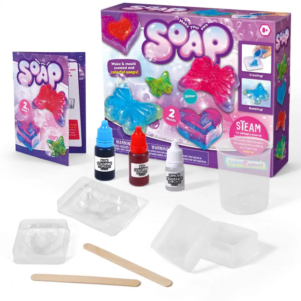 2024 Unisex TikTok Kids Playdough Slime Science Experiment Kit Polymer Clay and Mud Foaming Glue Handmade DIY for Kids