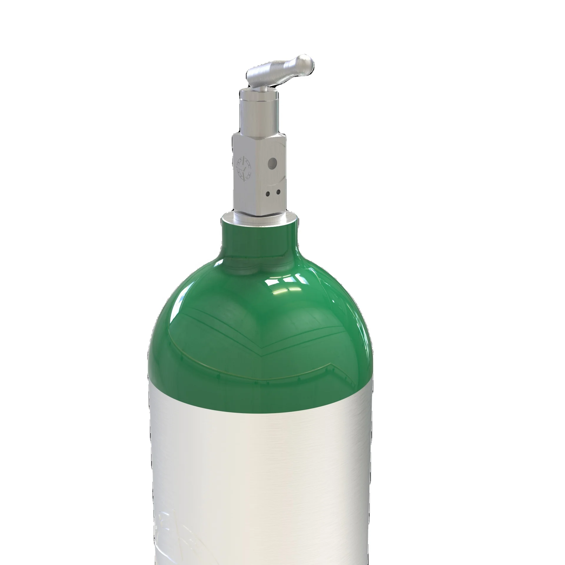 Hot sale low MOQ Medical oxygen gas cylinder O2 tank MD ME 2.97L 4.6L with green neck aluminum rust-proof valve regulator cart