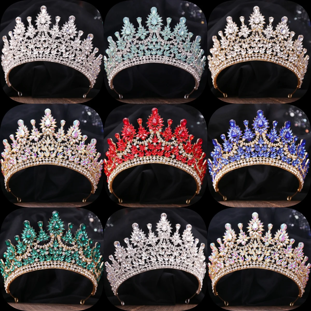 Queen Girls Wedding Rhinestone Miss World Crown And Pageant Bridal Hair Accessories Tiaras For Quinceanera Sweet 15