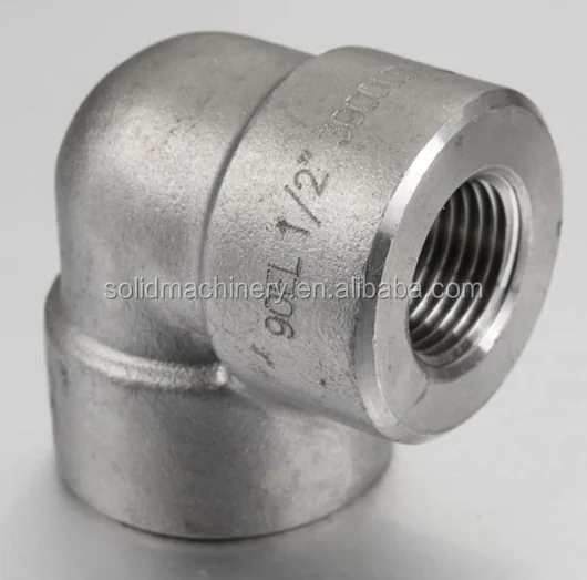 
High Pressure Carbon Steel pipe fittings cl3000 forged a105 90 elbow 