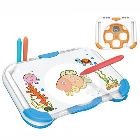 2024 Kids new educational erasable projection writing graffiti board toy fun projection color drawing board toy