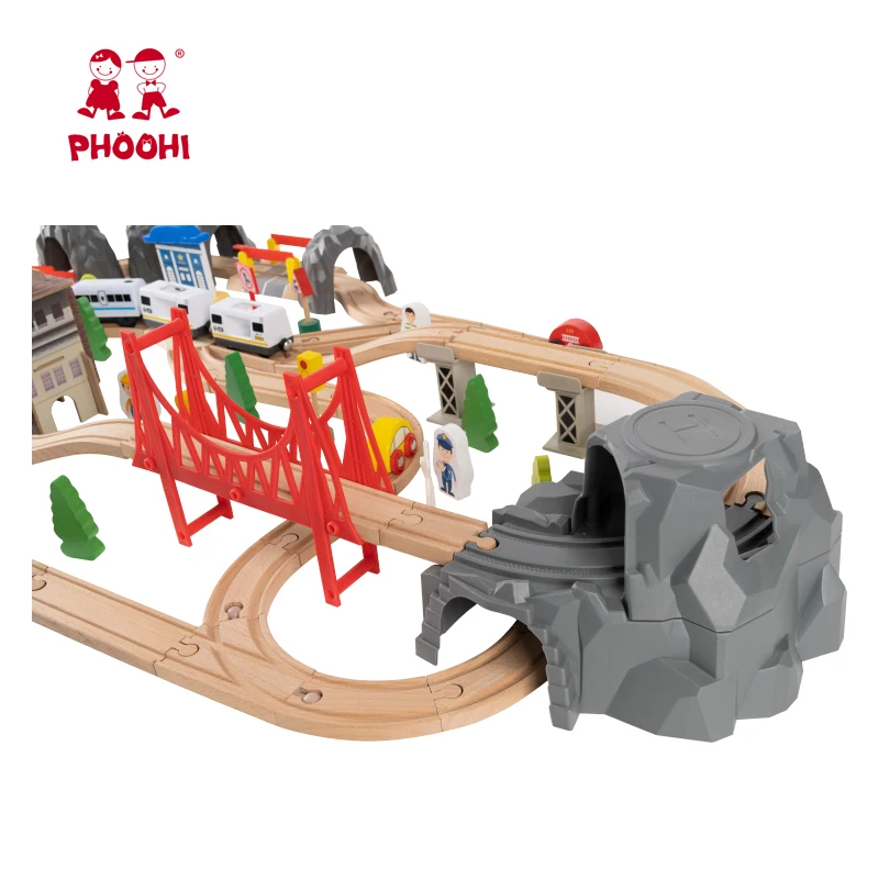Hot Selling Children Educational Learning Kids Play Railway Set Wooden Train Toy for Baby Train Toy
