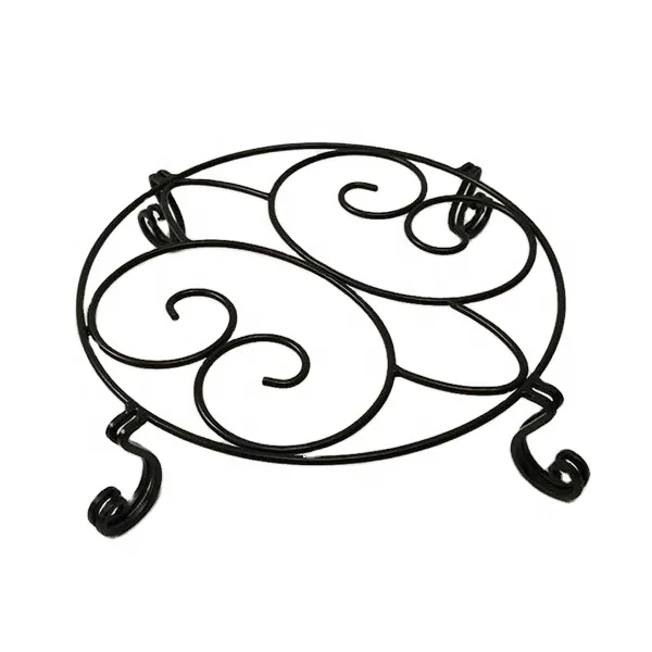 Single layer floor type small flower display rack balcony flower pot holder indoor outdoor modern metal plant stand